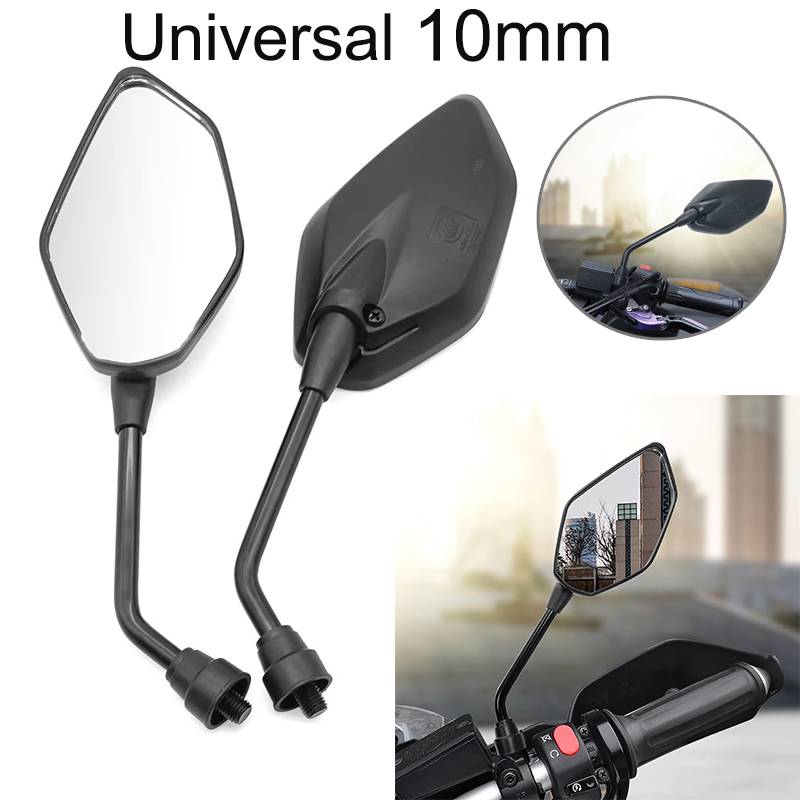 Universal 10mm Dirt Pit Bike Motocross Part ATV Off-road Motorbike Rearview Mirror Motorcycle Accessories Moto Mirrors Screw