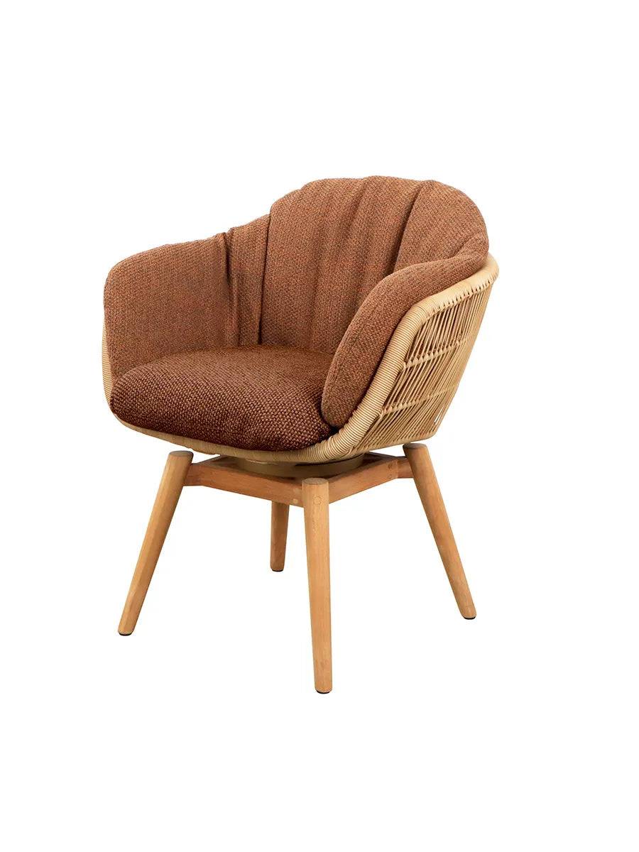 Stay havestol w. Teak Swivel fra Cane-line Umber Brown, Cane-line Rise - Jacobsen Plus