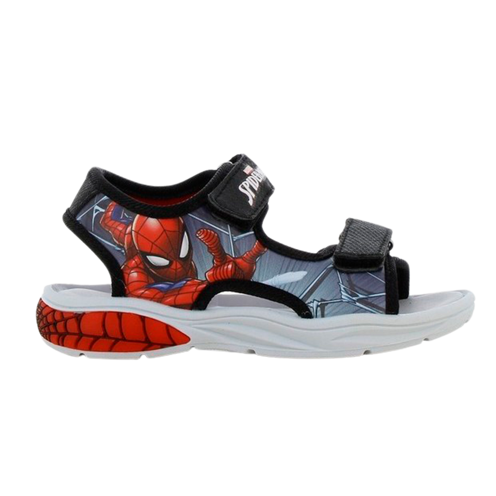 Marvel Spiderman Børne Sandaler m. blink - Sort/Rød - 33