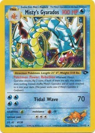 Misty's Gyarados - 13/132 (Holo) - Pæn (NM).