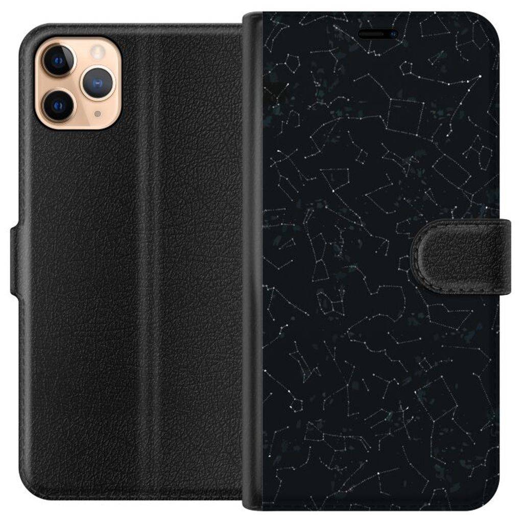 Apple iPhone 11 Pro Max Svart Plånboksfodral Himlakroppar