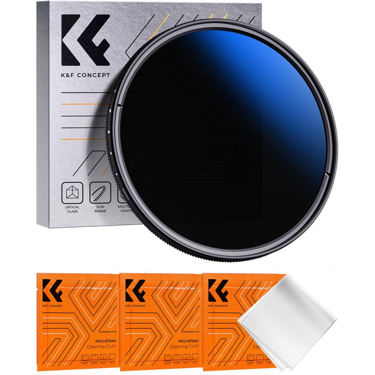 KENTFAITH 67mm ND2-ND400 (9 Stops) Variable ND Filter Neutral Density Filter for Camera Lens Ultra-Slim, Multi Coated Nano-Klear