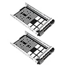 Heretom 2-pack 3,5-tums hårddisk Caddy Tray F238F för Dell PowerEdge T710 R710 R410 T410 R510 T310 R310 T610 R320 T620 R720 server och mer – Hot Swap-konsol med monteringsskruvar