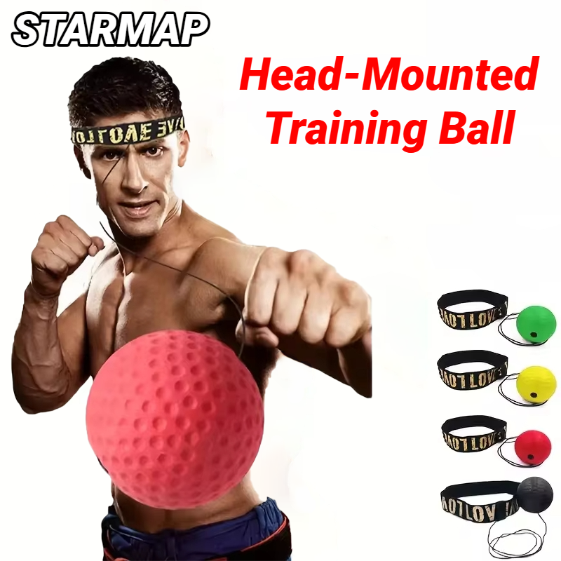1Pcs MMA Boxing Speed Ball Head-Mounted Pu Punch Sanda Training Hand Eye Reaction Home Sandbag Fitness Equipment Gym Muay Thai