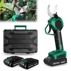 UISEBRT Batteridriven grensax, professionell elektrisk trädgårdssax, trådlös 48 V–3 000 mAh, skärdiameter 30 mm, grenskärare, med uppladdningsbart batteri, för trädgårdsarbete, beskärning