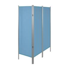 3-Fløjet Foldevæg til afskærmning - 165x156 cm. Lys blå