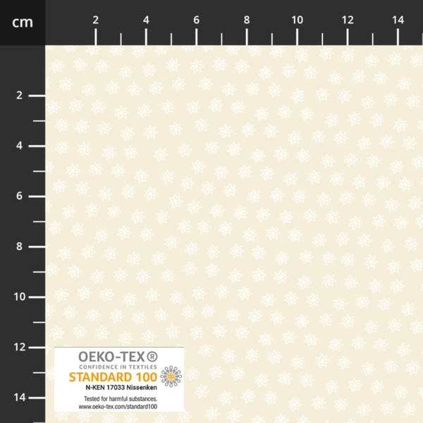 Neutral notes M/Hvide blomster, Creme.