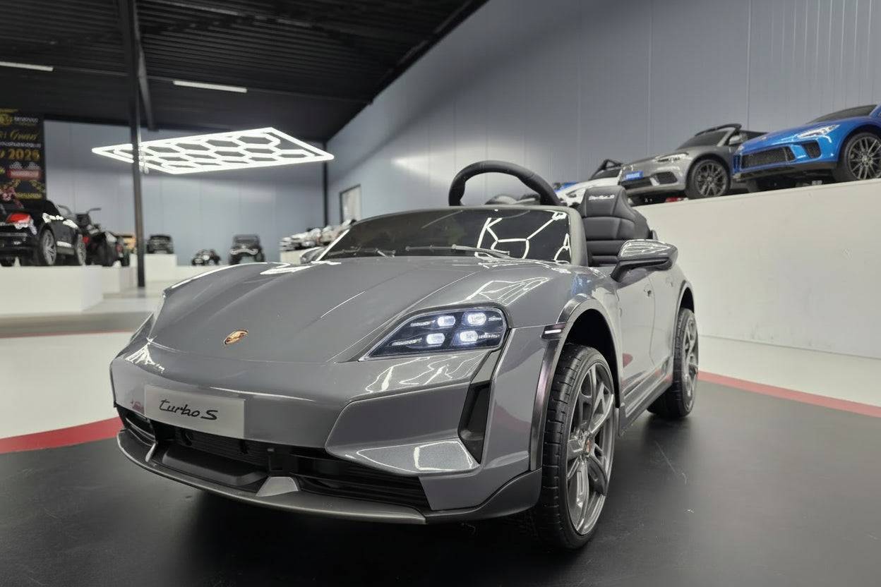 Børnebil Porsche Taycan 2-personers 24 volt - Grey