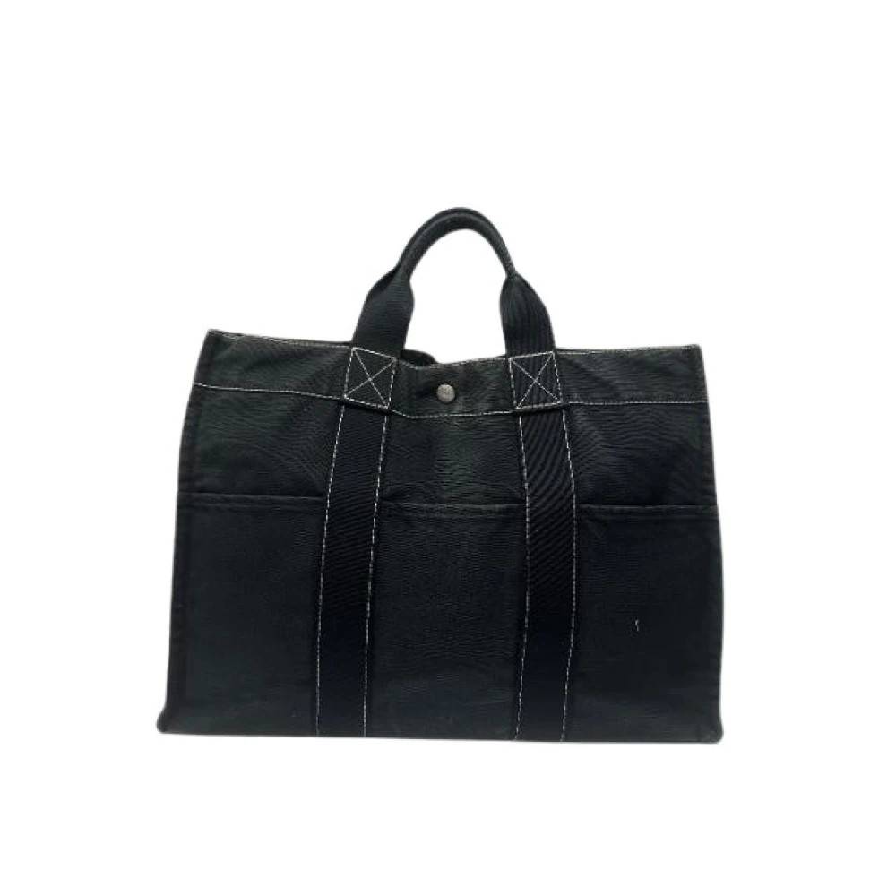 Hermès Vintage Pre-owned Cotton Tote Bag - Vintage - Dame - Blå - ONE SIZE - Bomuld
