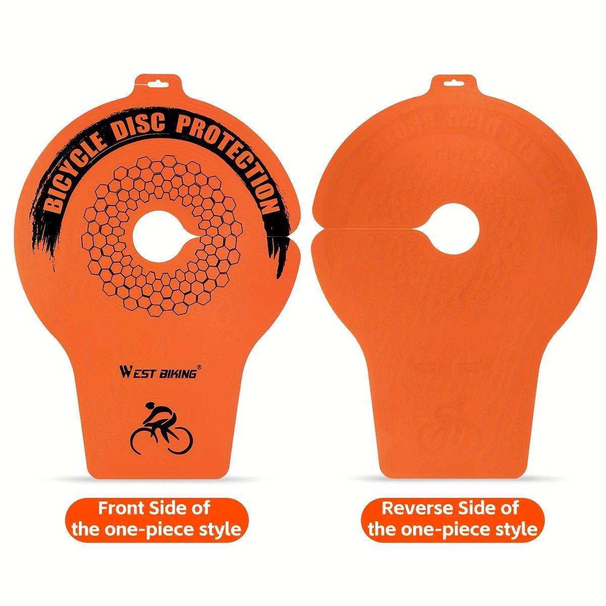 West Biking Durable Pvc Bicycle Disc Brake Cleaner Tool Anti Splash Protector Protection Cover Shock Absorber Chain Cleaning Accessory Orange 1pc