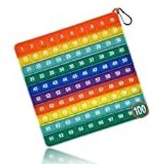 Plstod Mini Pop It, Fidget Toys, Silikon Antistress för barn, Push Pop Leksak, 10 x 10 Bollar, Popit Sensoriskt Spel Pedagogisk Matematik Push Pop Bubble för vuxna och barn
