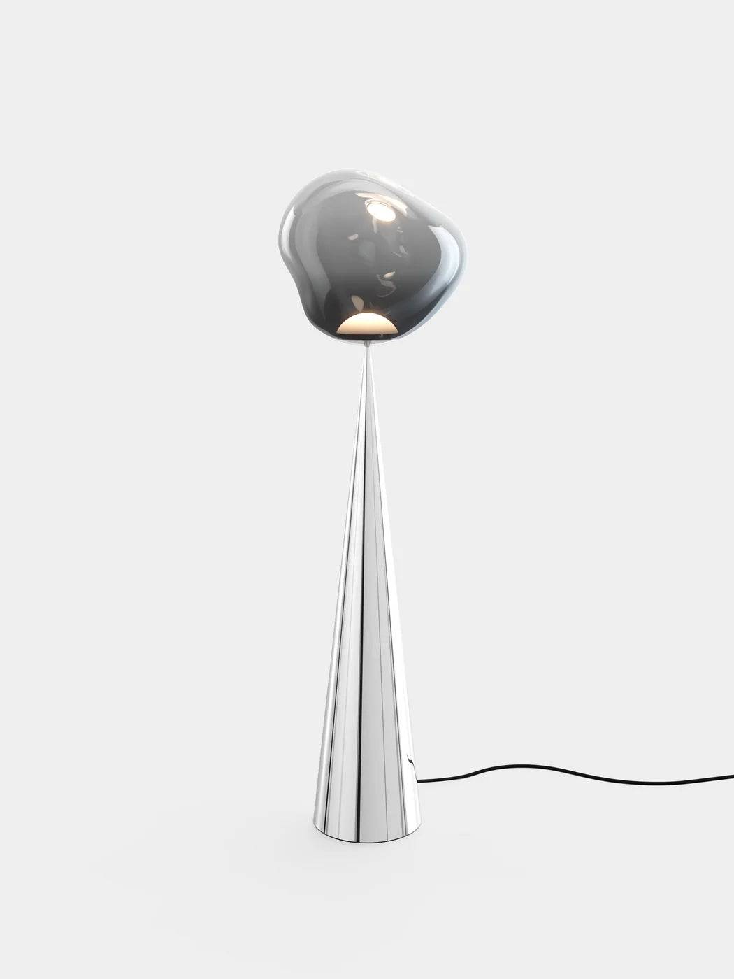 Melt Cone Fat Floor gulvlampe Tom Dixon - Nikkel / krom fod