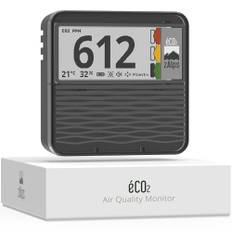 zAlps Eco2 - Övervakning av luftkvalitet inomhus - exakt och hållbar CO2-detektor - CO2-sensor, temperatur och fuktighet - autonom och bärbar - perfekt för hem/kontor/skola