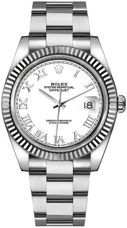 Rolex Herrklocka 126334-0023 Datejust 41 Vit/Stål Ø41 mm