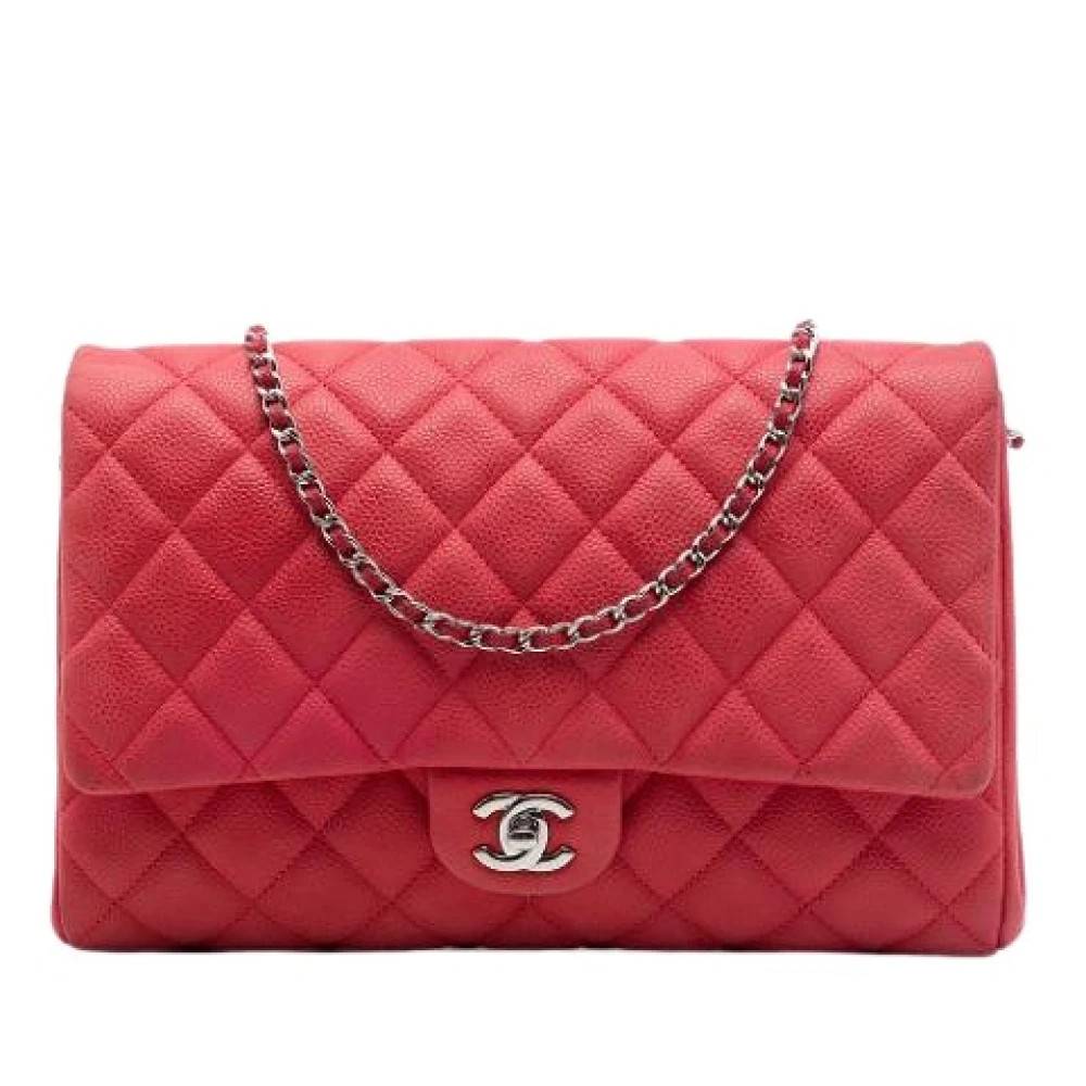Chanel Vintage Pre-owned Vintage Flap Skuldertaske - Vintage - Dame - Rød - ONE SIZE - Uld