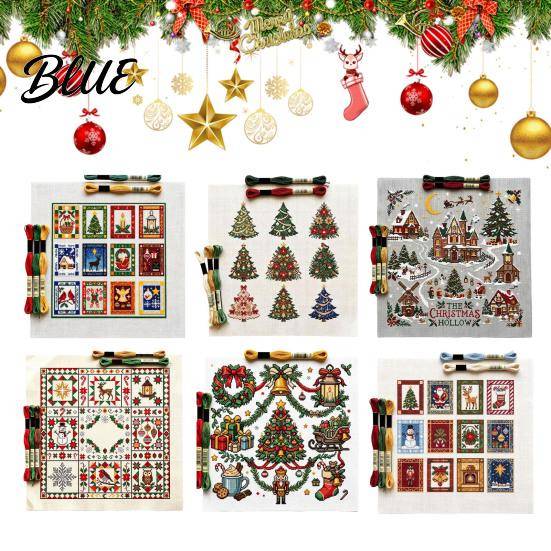 Christmas Art And Embroidery Xmas Kit Winter Cross Stitch Craft Projects Holiday DIY Needlepoint Patterns