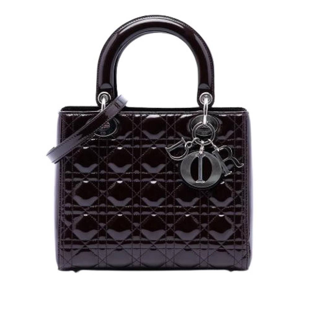 Dior Vintage Pre-owned Lady Handbag - Vintage - Dame - Lilla - ONE SIZE - Uld