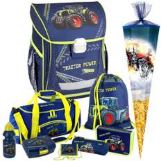 Traktor - Bulldog - Spirit Cool Schulranzen-Set 9tlg. mit Federmappe, Sporttasche, Brotdose und Trinkflasche - Schultüte gratis dazu