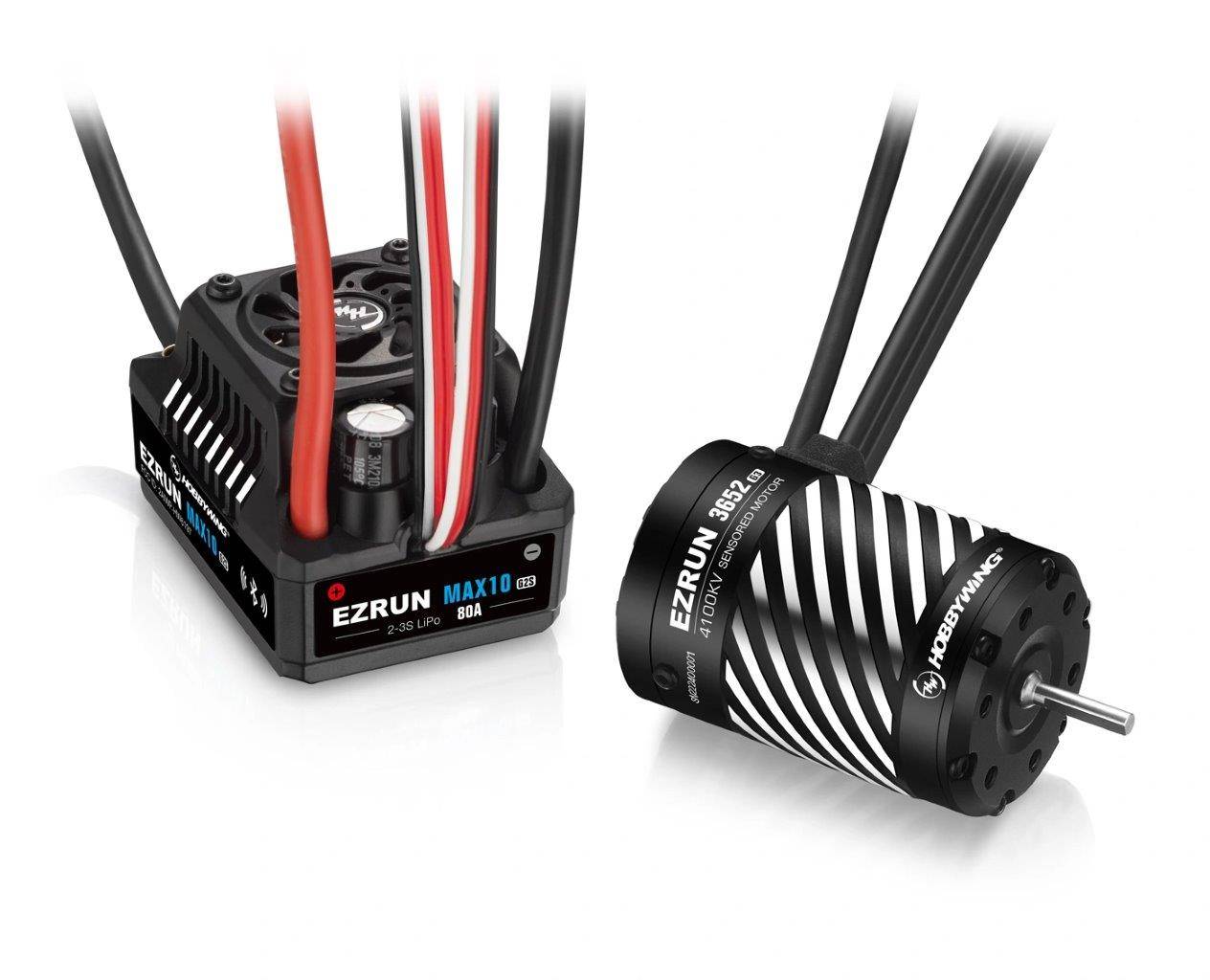 Hobbywing EzRun Combo MAX10 G2S 80A - 3652SD 4100kV Black G3 1/10