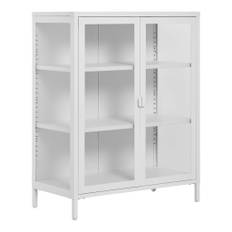 Brisbane vitrine – lav – hvid