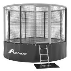 Akrobat Trampolin "Gallus" ø 430 cm, Grå-sort