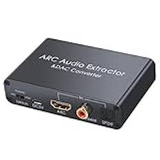 Audio Extractor, Digital till Analog Audio DAC Converter, 192KHz Digital till Analog, DAC Hdmi-ARC Audio Extractor, Optisk Koaxial RCA 3,5 mm Jack Converter, DTS AC3 Lossless 5.1