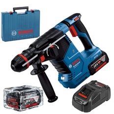 BOSCH GBH 187-LI One Chuck Borehammer Li-Ion , 2.4J, brushless +2x acumulatori Li-Ion, 18V, 5Ah + Încărcător