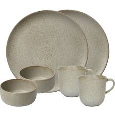 Aida Raw Breakfast Set 6 Pieces - Service & Startsæt Stentøj Sandy Beige - 14411+14404+14413