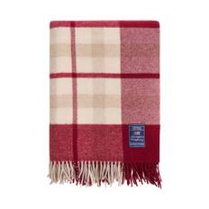 Lexington Checked Recycled Wool Pläd 130x170 Röd - Red / Beige (130x170)
