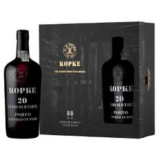 Kopke, 20 Years Old Tawny Port NV med 2 portvinsglas