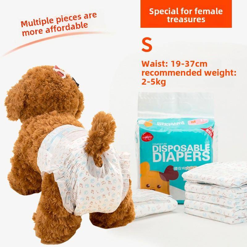 Engångsblöjor för hanhundar, Fysiologiska byxor för hundar, Valp anti-urin artighet, med Teddyhund husdjursblöja Single bag