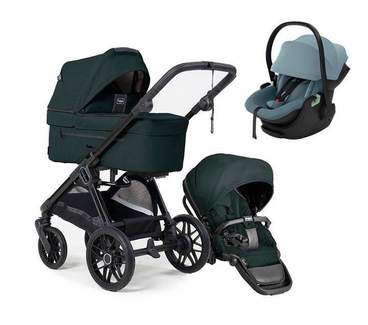 Emmaljunga Sento Pro duovagn Ergo+ 2027 + Thule Maple babyskydd