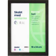 Skabt med omtanke, Billedramme, 18x24 cm, sort