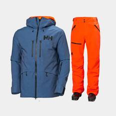 Helly Hansen Men's Garibaldi / Sogn Skisæt Herre - Deep Fjord / Neon Orange, XL / XL