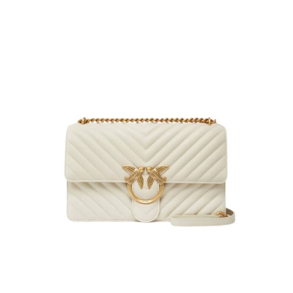 PINKO Mini Love Bag One - Tasker - Dame - Hvid - ONE SIZE - Uld