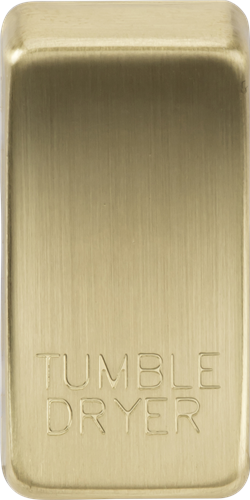 KnightsBridge Switch cover "marked TUMBLE DRYER" - brushed brass - Brushed Brass