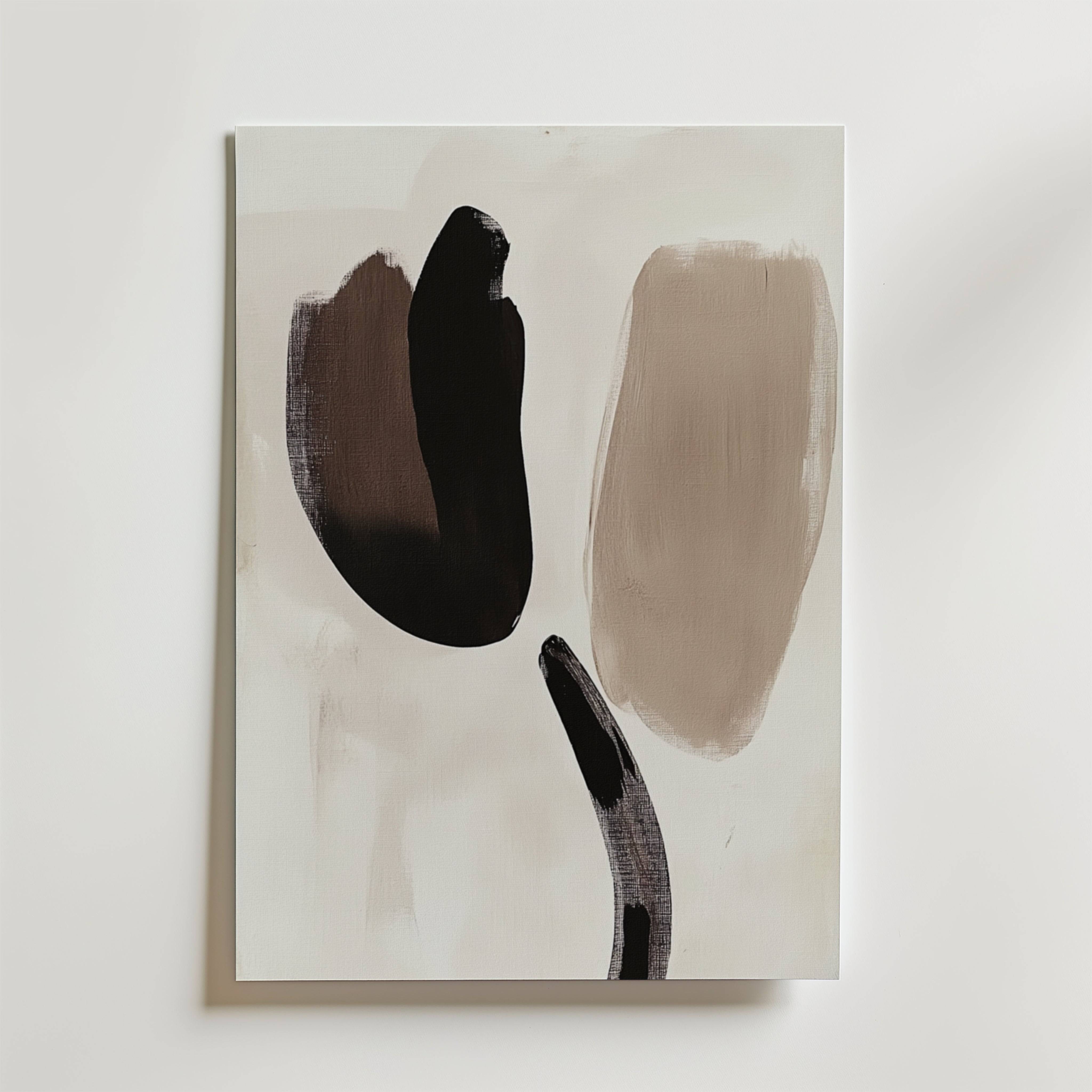 Monochrome Flow Poster - Premium Canvas 70x100 cm