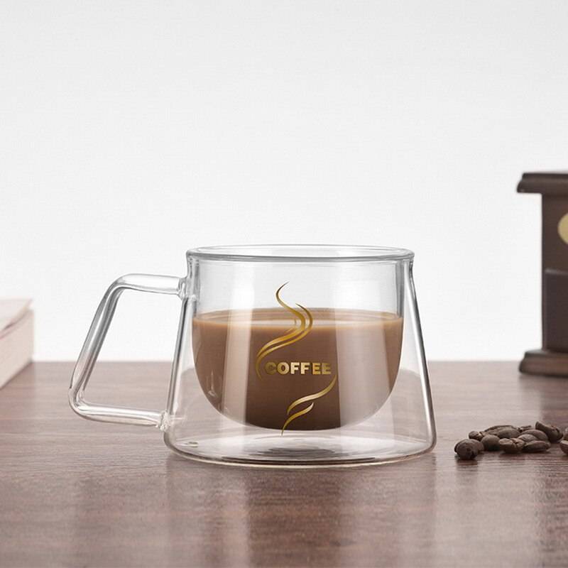 Dubbelväggad Glas Kaffemugg 200ml - B