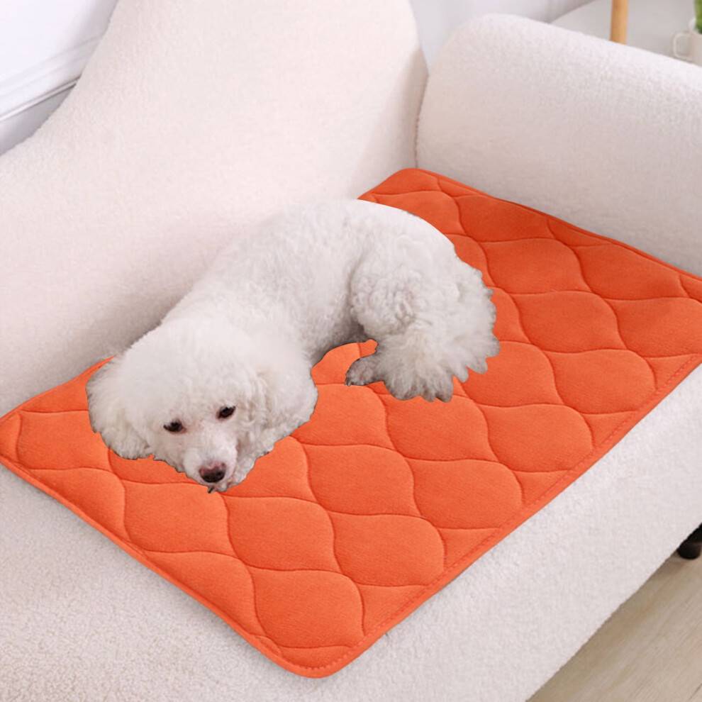 Vintermåtte til hunde og katte – orange, 50x40 cm