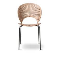 Fredericia Furniture - Trinidad Chair, Lackerad ek, Flint - Spisebordsstole - Nanna Ditzel - Grå - Metal/Træ