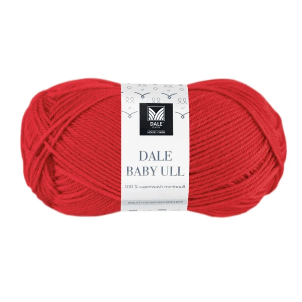 Gjestal Baby Ull 8547 Rødorange Indhold: 100% superwash merinould Vægt/længde: 50 g = ca. 165 meter Anbefalede pinde: 3.00 mm Strikkefasthed: 10 cm = 28 m Vask: Uldvask 40°C / Brug vaskemiddel til uld/silke / Brug ikke skyllemiddel / Tørres fladt..