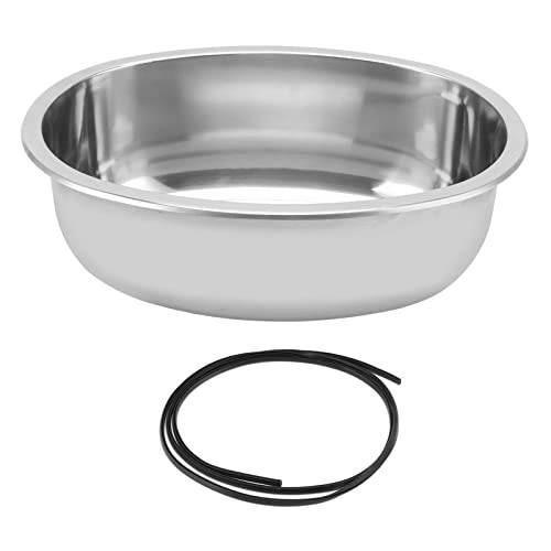 KIMISS Oval Diskbänk i Rostfritt Stål, RV Camper Husbil Handfat, 393x273 Mm Marin Båt Oval Diskbänk med 40 Mm Dräneringshål i Rostfritt Stål Borstat för RV Yacht Husbil Husvagn Kök