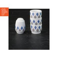Blå dråbe fra lyngby porcelæn Salt- og pebersæt (str. 4x5&6x4 cm) fra Danmarks Keramik
