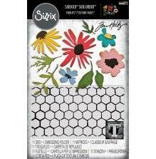 Tim Holtz Sizzix Sidekick Embossing Folder & Die Set - Vault Floris...