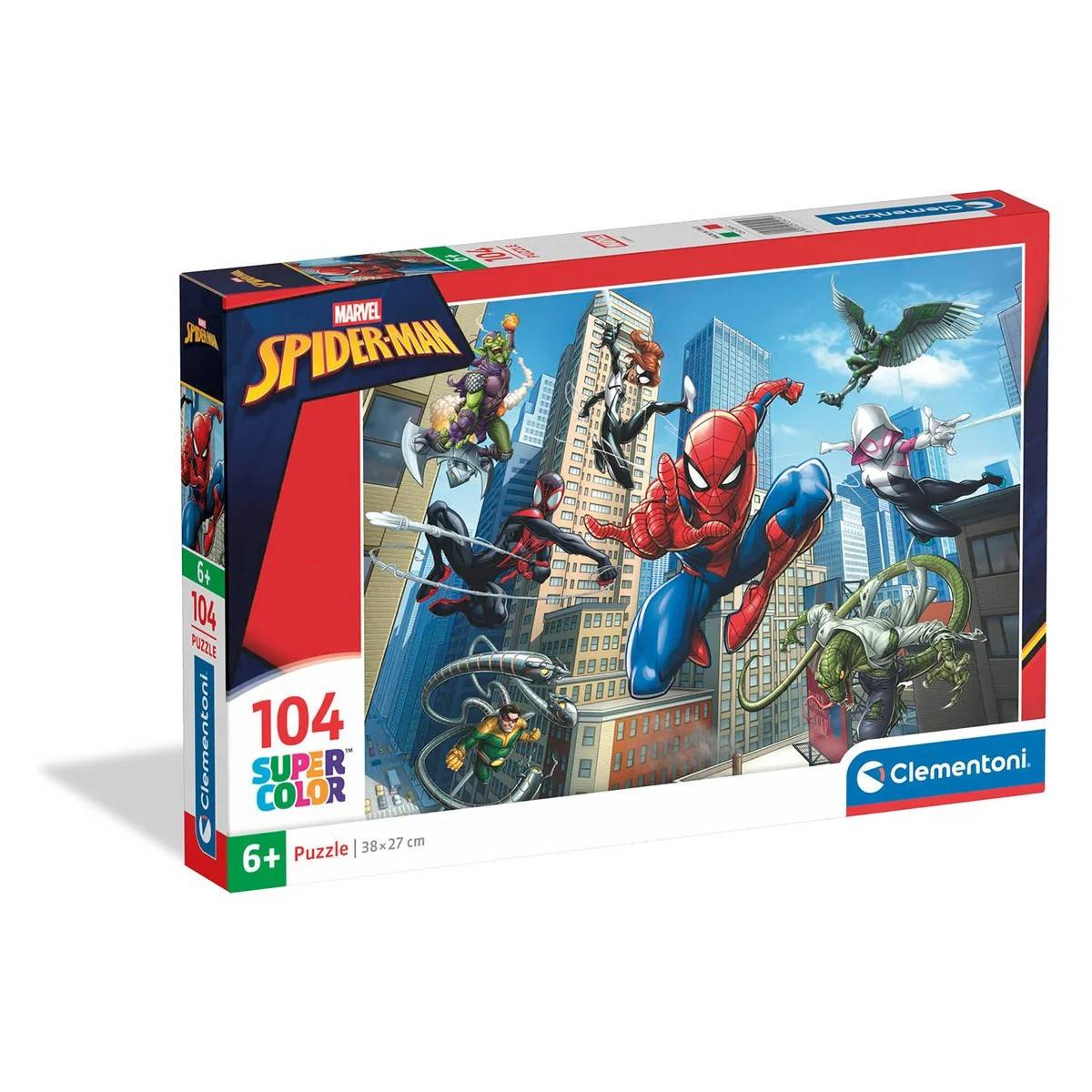 Clementoni Spiderman Pussel 104 bitar - Spiderman - Leksaksaffären