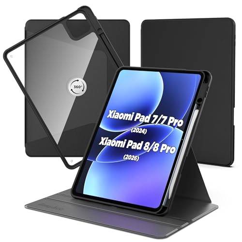 EasyAcc Roterbart fodral för Xiaomi Pad 8/8 Pro/Pad 7/7 Pro 11,2 tum