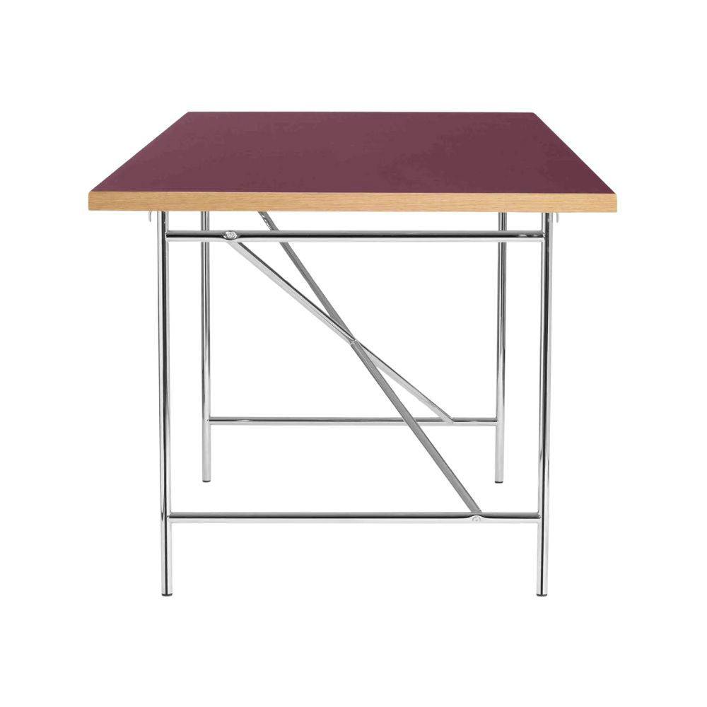 PLEASE WAIT to be SEATED EIERMANN1 Desk Skrivbord (120x80 cm) Burgundy Linoleum & Chrome