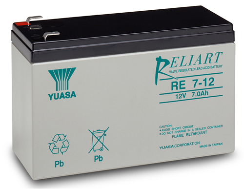 YUASA RE7-12S 12 VOLT 7 AH AGM BATTERY