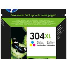 HP 304XL Tri-color Original Ink Cartridge blækpatron 1 stk Højt (XL) udbytte Blå, Magenta, Gul