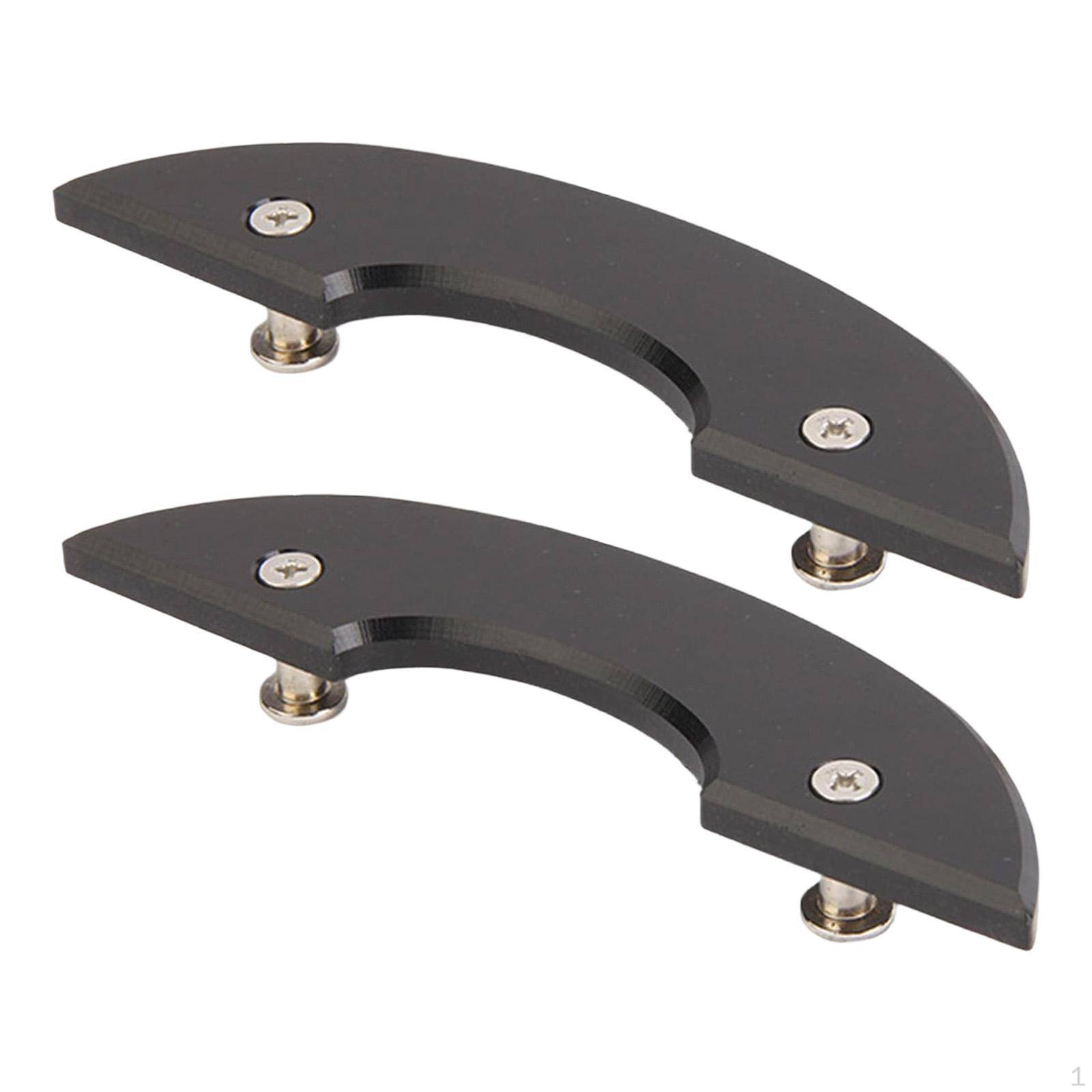 2x Skateboard Deckskydd Longboard Kantsskydd Svansersättning Sporttillbehör Barn black